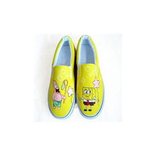 绘宝个性涂鸦鞋 搞怪海绵宝宝DIY帆布鞋全面评测